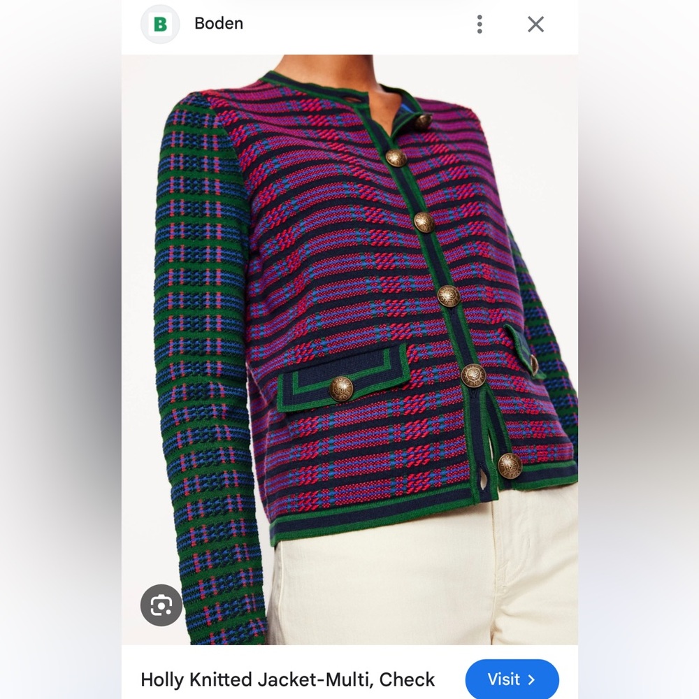 Boden Holly Knit Jacket - Multicolor